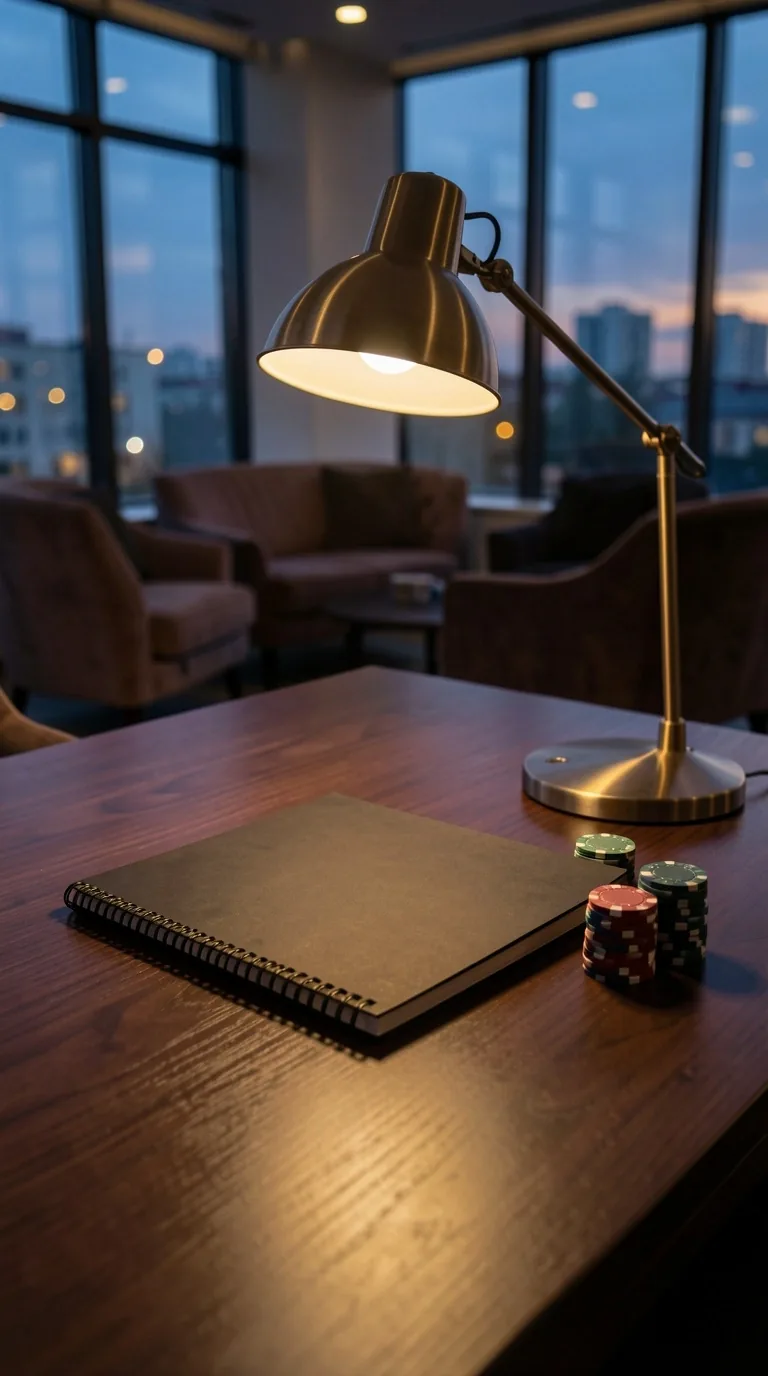 Interior of the Grand Circles club salon in Brisbane in evening light